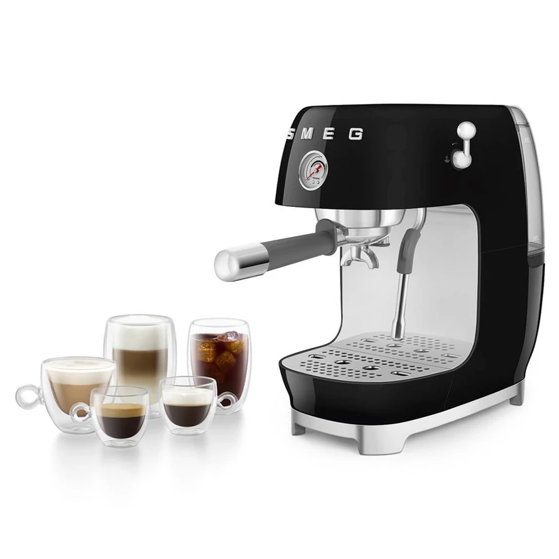 Smeg ECF03BLEU espresso kávéfőző cold brew funkcióval retro fekete