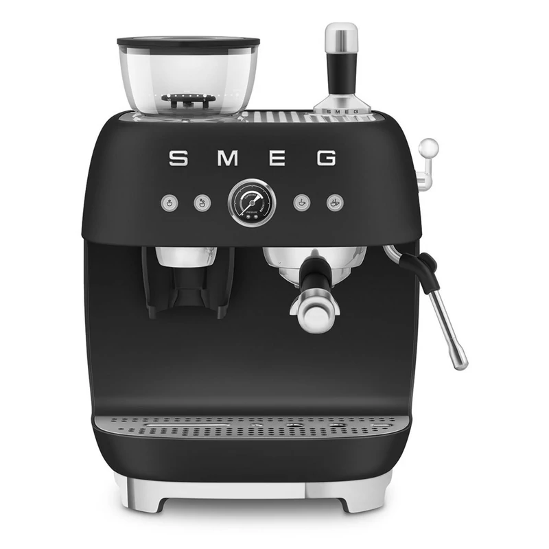 Smeg EGF03BLMEU őrlővel kombinált espresso kávéfőző retro matt fekete
