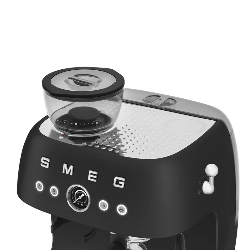 Smeg EGF03BLMEU őrlővel kombinált espresso kávéfőző retro matt fekete