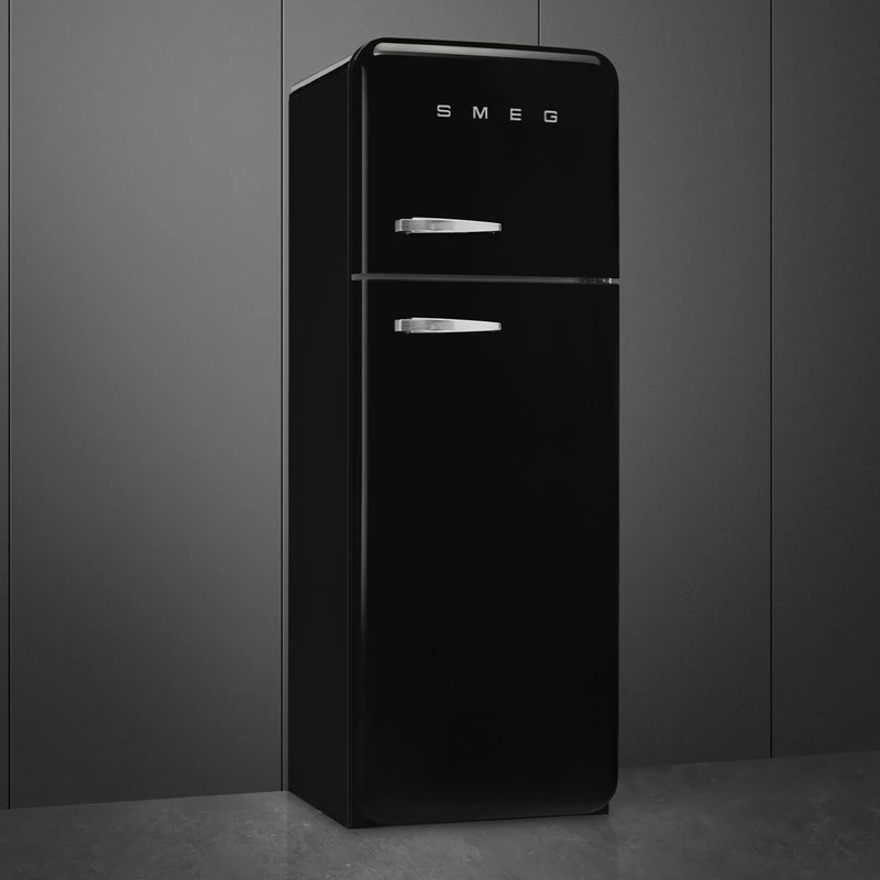 Smeg FAB30RBL5 felülfagyasztós hűtő retro jobbos zsanér fekete