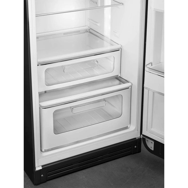 Smeg FAB30RBL5 felülfagyasztós hűtő retro jobbos zsanér fekete