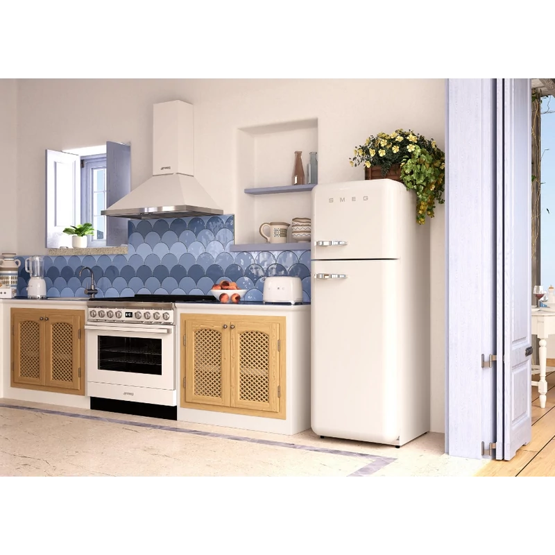 Smeg FAB30RBL5 felülfagyasztós hűtő retro jobbos zsanér fekete