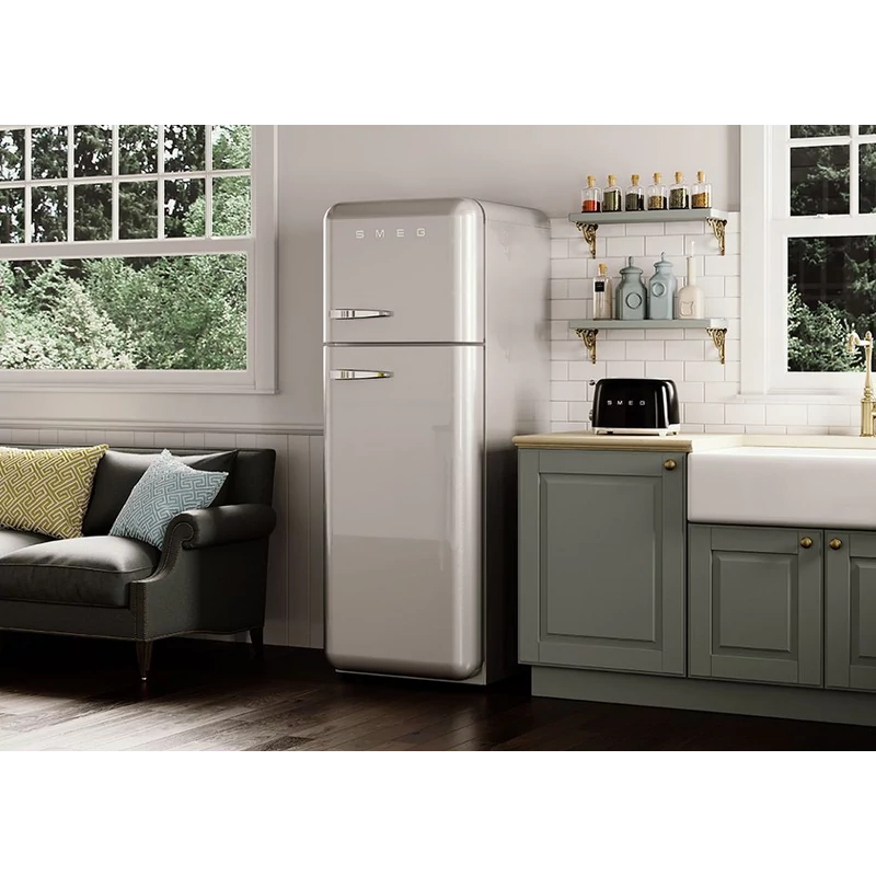 Smeg FAB30RBL5 felülfagyasztós hűtő retro jobbos zsanér fekete