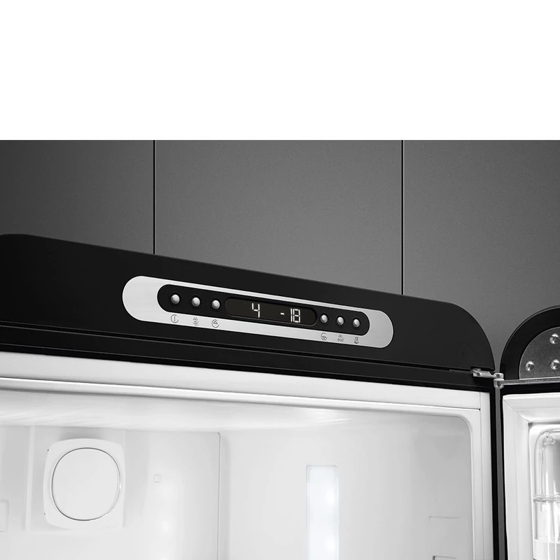 Smeg FAB32RBL5 alulfagyasztós retro hűtő jobb oldali zsanér fekete