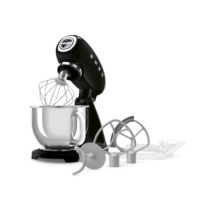 Smeg SMF05BLEU retro konyhai robotgép fekete test és talp
