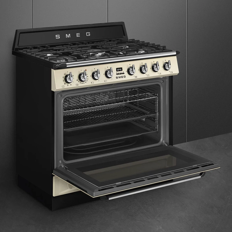 Smeg TR90GMP tűzhely Victoria design 90cm 1 sütőtér gázlap bézs