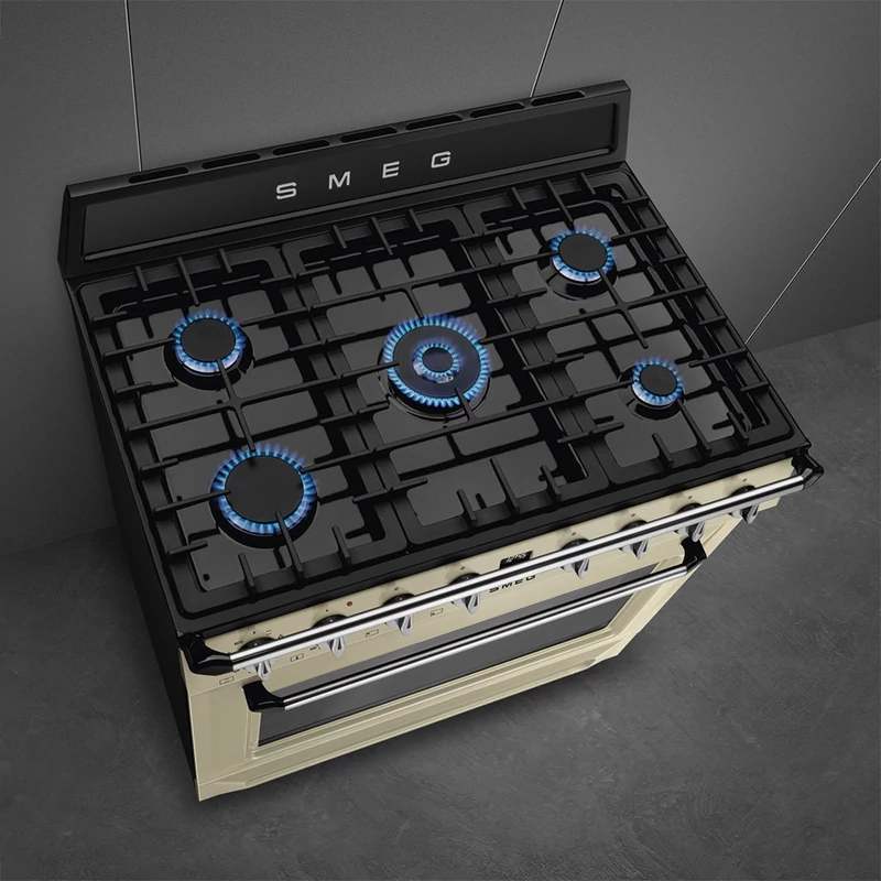 Smeg TR90GMP tűzhely Victoria design 90cm 1 sütőtér gázlap bézs