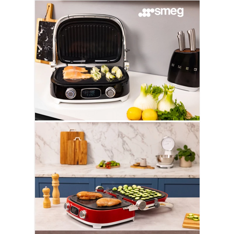 Smeg MGF01RDEU multifunkciós grillsütő retro piros