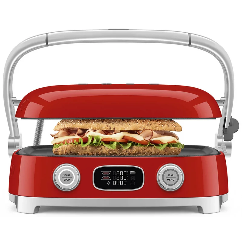 Smeg MGF01RDEU multifunkciós grillsütő retro piros