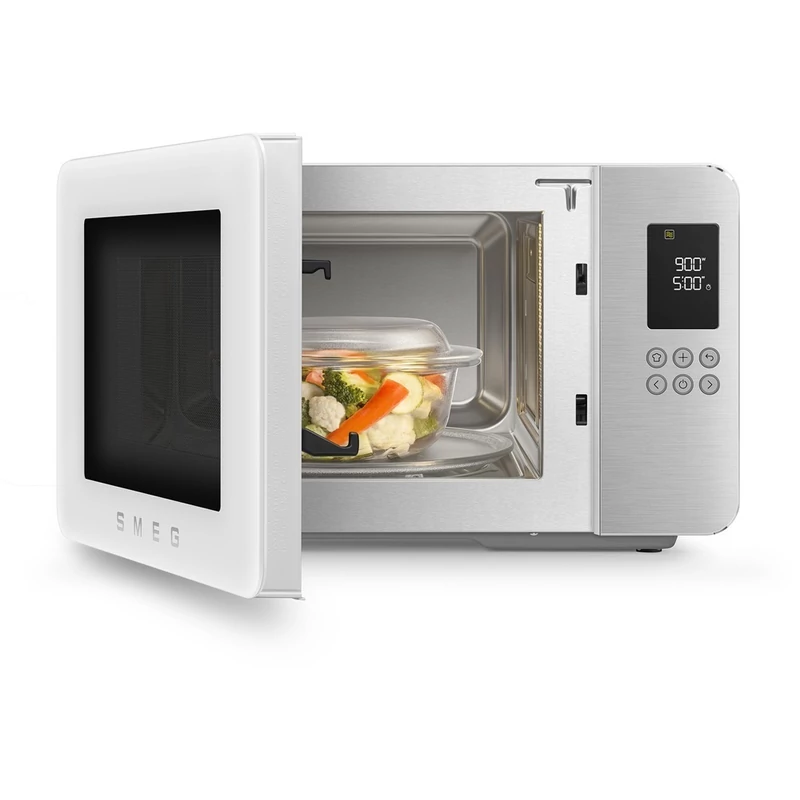 Smeg MOC01WHMEU szabadonálló mikrohullámú sütő Collezione 29L matt fehér
