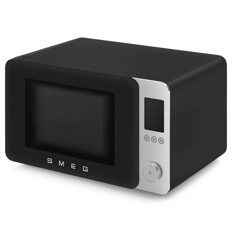 Smeg MOC02BLMEU szabadonálló kombi mikrohullámú sütő Collezione 27L matt fekete
