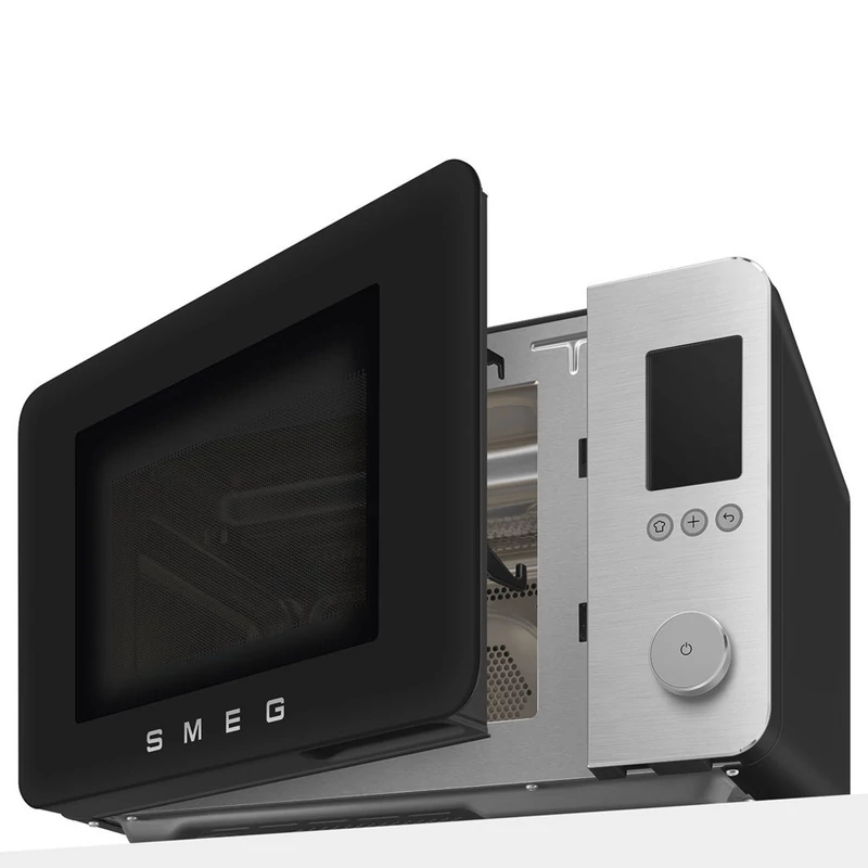 Smeg MOC02BLMEU szabadonálló kombi mikrohullámú sütő Collezione 27L matt fekete
