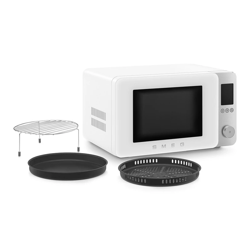 Smeg MOC02WHMEU szabadonálló kombi mikrohullámú sütő Collezione 27L matt fehér