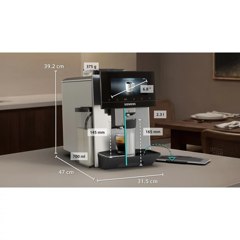 Siemens TQ923E83 automata kávéfőző nemesacél iAroma EQ900