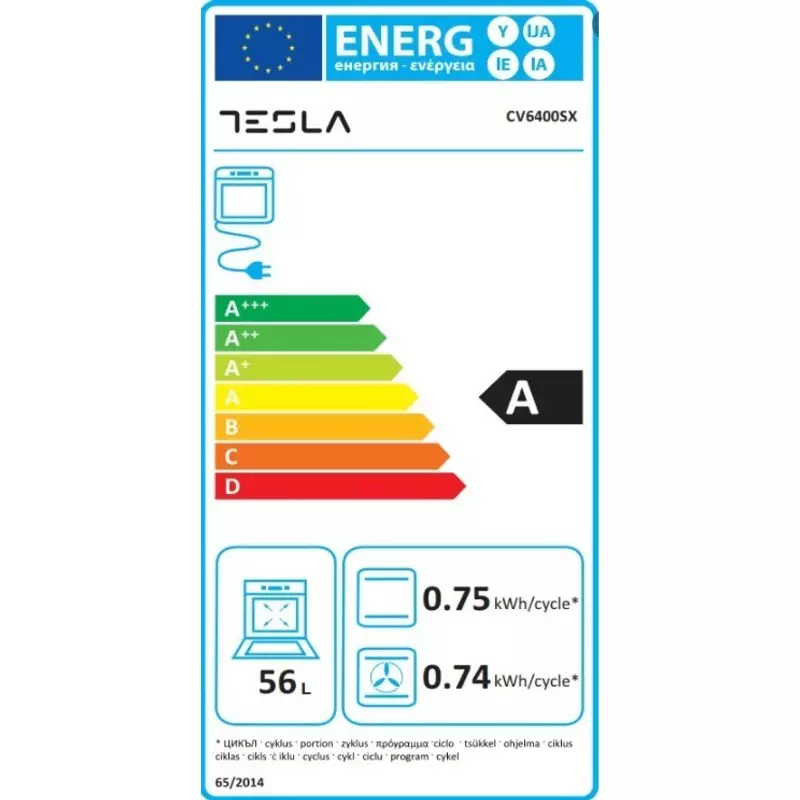 Tesla CV6400SW szabadonálló üvegkerámia lapos tűzhely fehér 60cm