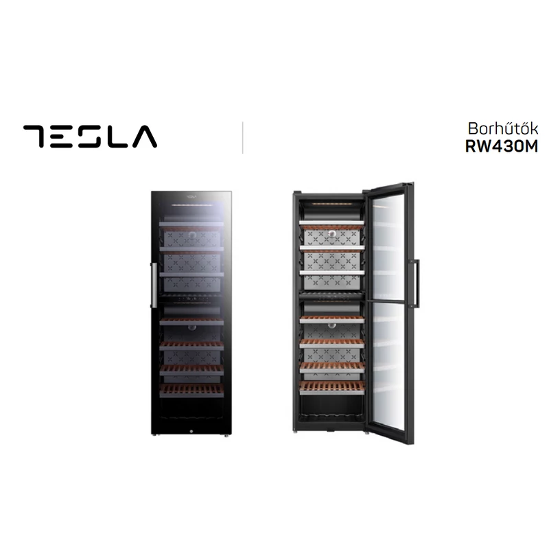 Tesla RW430M szabadonálló borhűtő 193 palackos 185x60x70cm