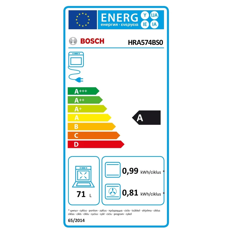 Bosch HRA574BS0 sütő hozáadott gőz funkcióval nemesacél pirolítikus Serie4