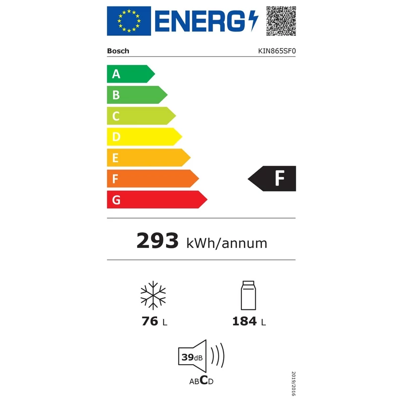 Bosch KIN865SF0 alulfagyasztós beépíthető NoFrost hűtő 178cm Seie2