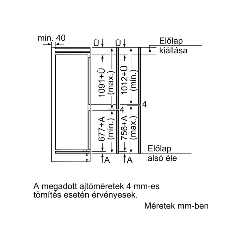Bosch KIN865SF0 alulfagyasztós beépíthető NoFrost hűtő 178cm Seie2