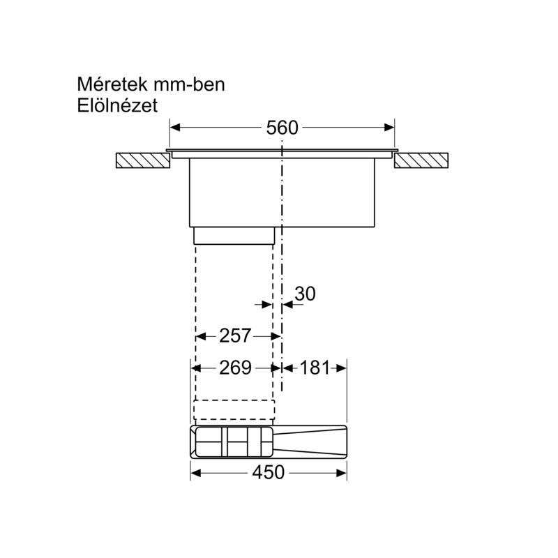 Bosch PIE611B15E indukciós főzőlap páraelszívóval Serie4