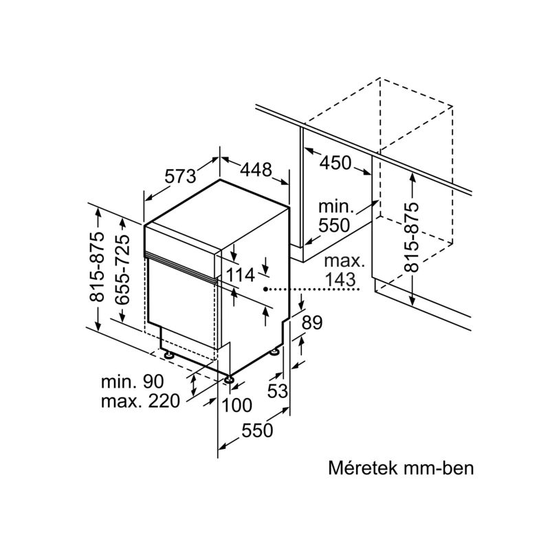 Bosch SPI6EMS23E beépíthető mosogatógép nemesacél