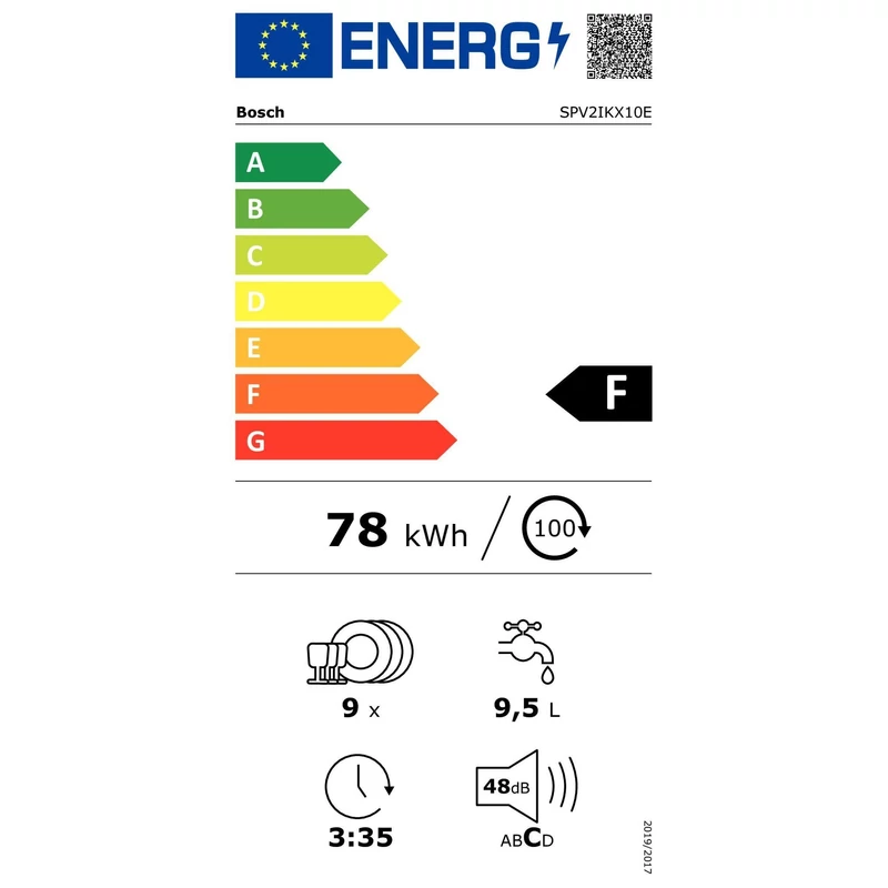 Bosch SPV2IKX10E teljesen beépíthető mosogatógép