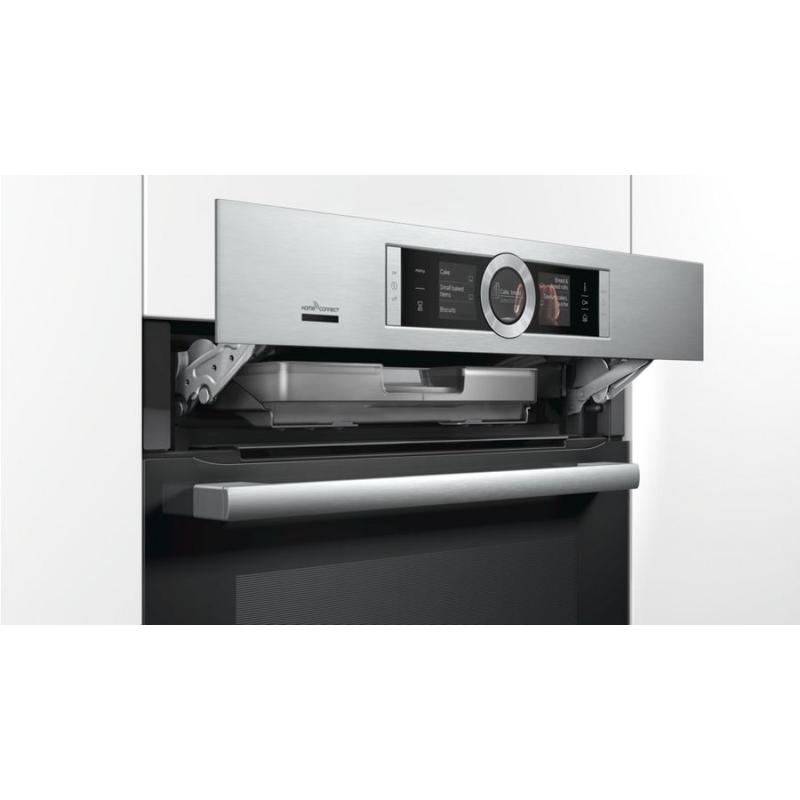 Bosch HSG636XS6 beépíthető gőzsütő Home Connect nemesacél EcoClean hátfal Serie8