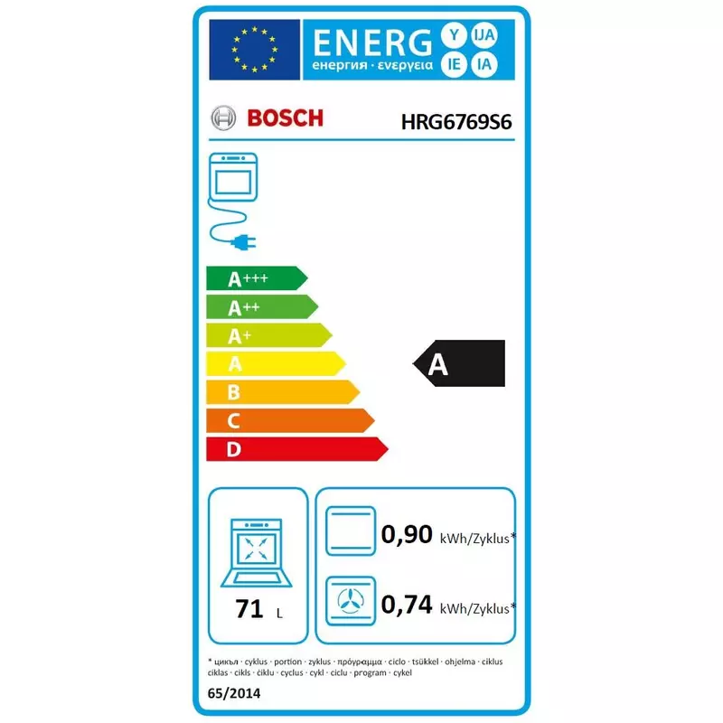 Bosch HRG6769S6 beépíthető sütő gőzfunkcióval Home Connect nemesacél Serie8