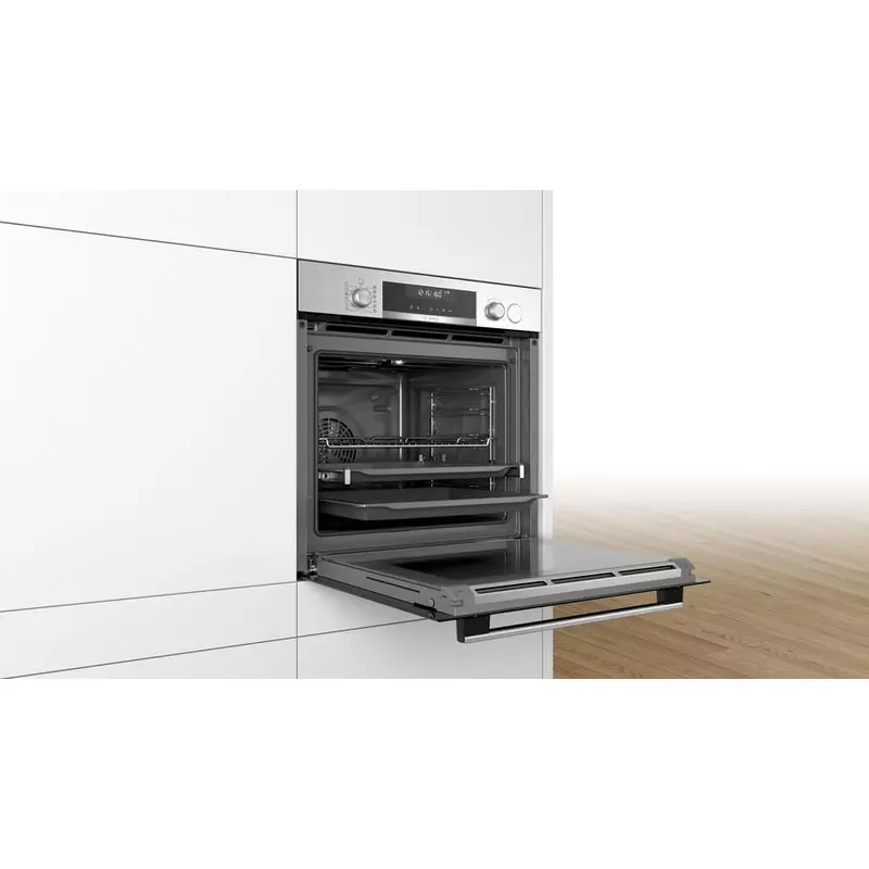 Bosch HRG5785S6 gőzfunkciós sütő Home Connect pirolítikus nemesacél Serie6