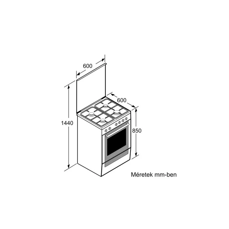 Bosch HXS59BD50 szabadonálló kombinált tűzhely