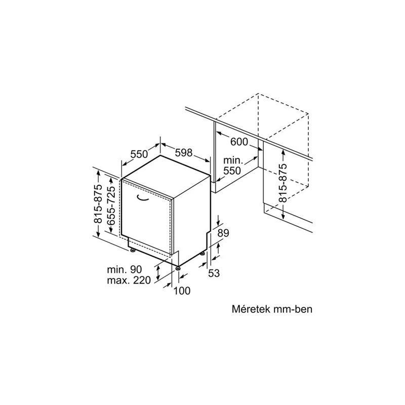 BOSCH SMV40C10EU Beépíthető mosogatógép