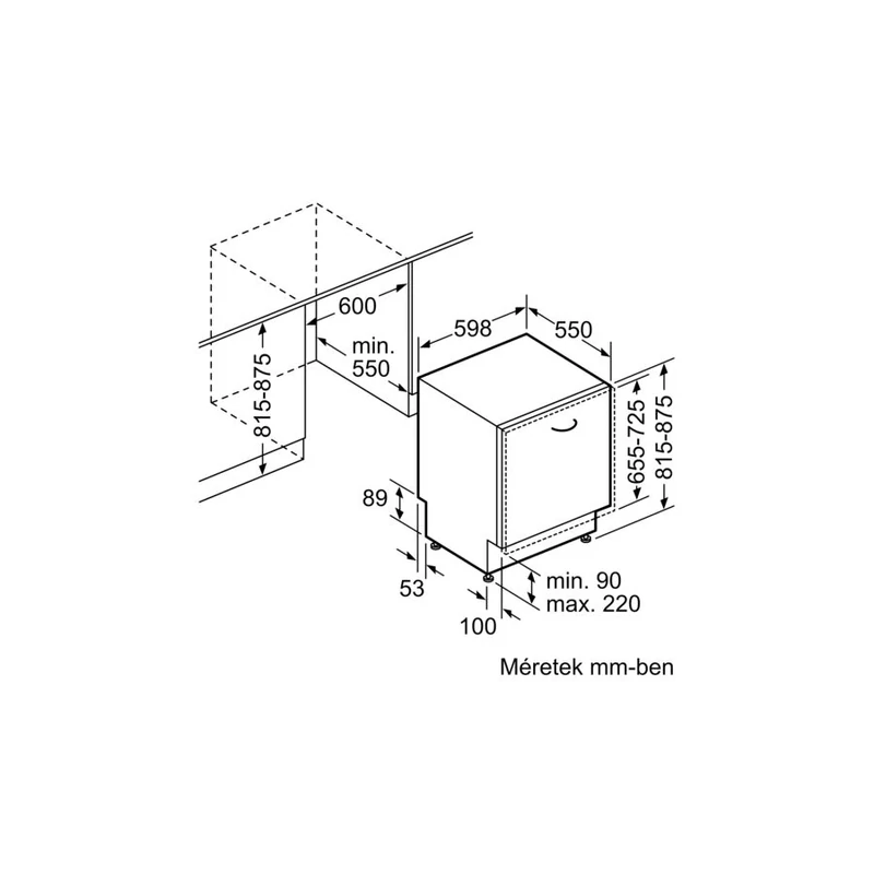 BOSCH SMV40C10EU Beépíthető mosogatógép