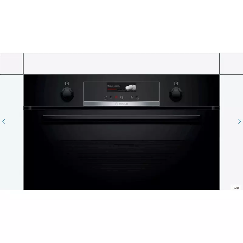 Bosch HBG539EB3 beépíthető sütő fekete EcoClean hátfal AirFry TFT kijelző Serie6