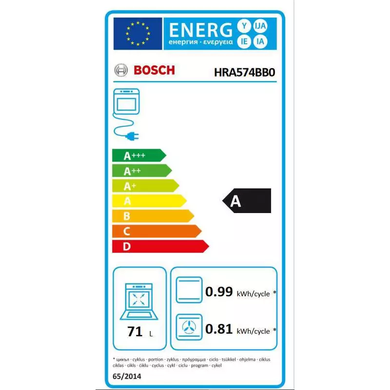 Bosch HRA574BB0 beépíthető sütő gőzfunkciós fekete pirolítikus Serie4