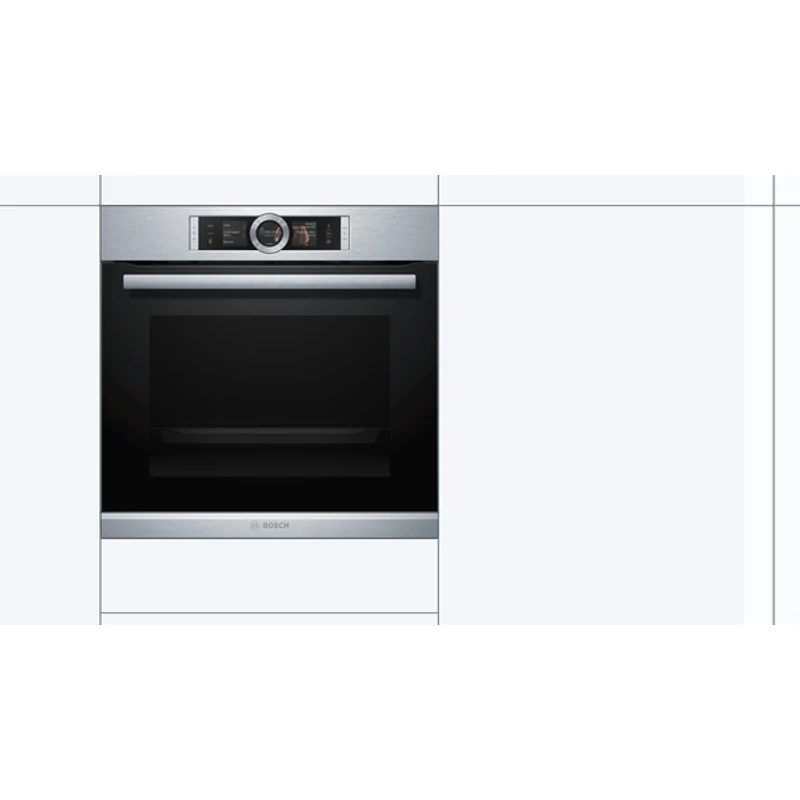 Bosch HSG636ES1 beépíthető gőzsütő nemesacél 3TFT EcoClean hátfal Serie8
