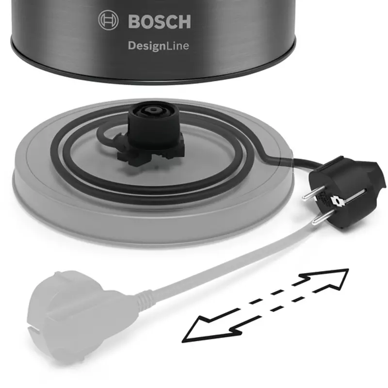 Bosch TWK5P475 DesignLine vízforraló 1,7L grafit