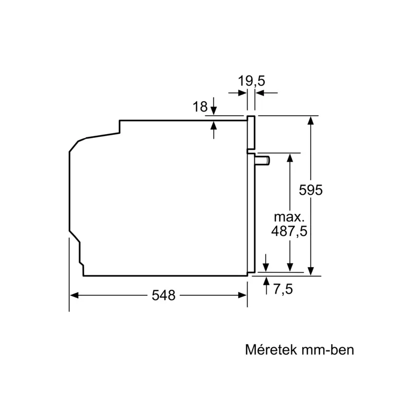 Bosch HBG7541B1 beépíthető sütő TFT-TouchDisplay AirFry Home Connect EcoClean Direct öntiszítás fekete Serie8