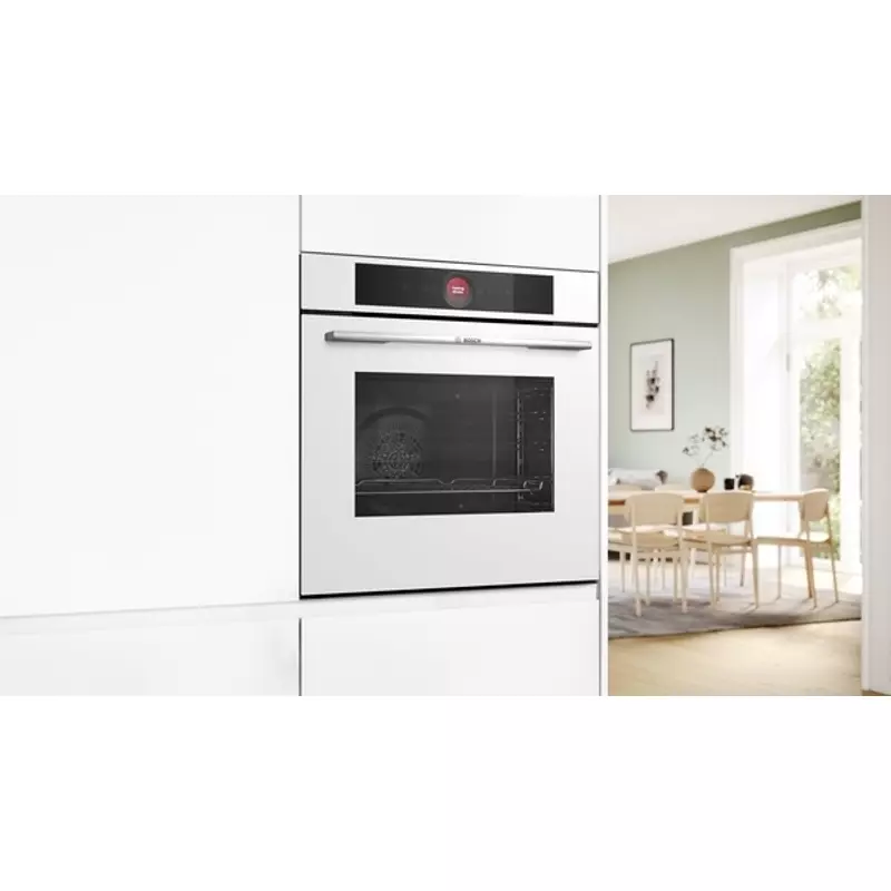 Bosch HBG7741W1 beépíthető sütő TFT-TouchDisplay AirFry Home Connect pirolítikus tiszítás fehér Serie8