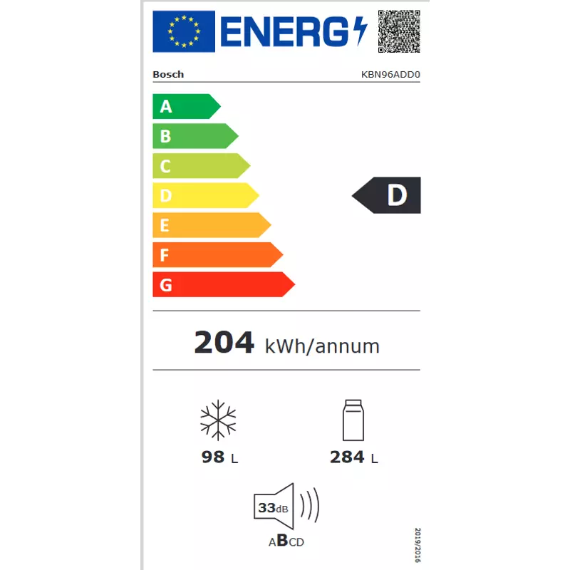 Bosch KBN96ADD0 XXL beépíthető alulfagyasztós hűtő NoFrost Home Connect SoftClose laposzsanér 194x71x55cm Serie6