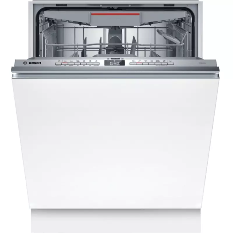 Bosch SMH4HVX00E teljesen beépíthető mosogatógép Vario Hinge zsanér VarioDrawer felső kosár Serie4