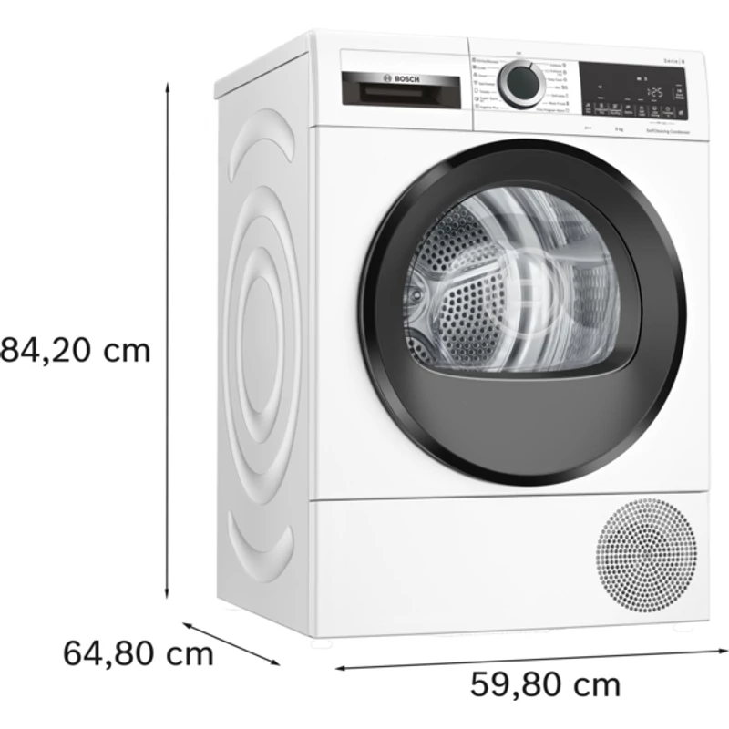 Bosch WQG14500BY hőszivattyús  szárítógép 9kg  Serie6