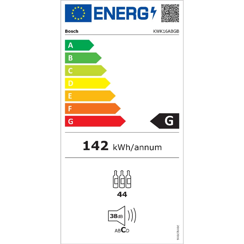 Bosch KWK16ABGB szabadonálló borhűtő 44 palackos Serie6