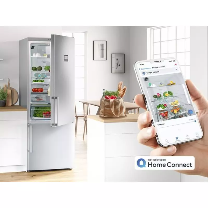 Bosch KBN96ADD0 XXL beépíthető alulfagyasztós hűtő NoFrost Home Connect SoftClose laposzsanér 194x71x55cm Serie6