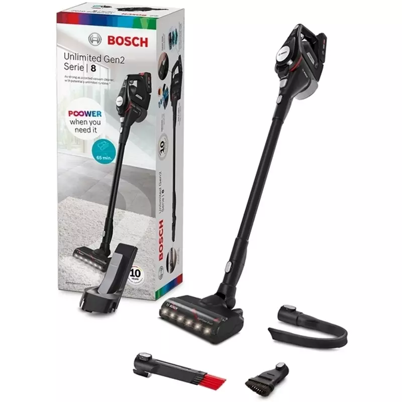 Bosch BCS8214BL akkumulátoros porszívó Unlimited Gen2 fekete Serie8