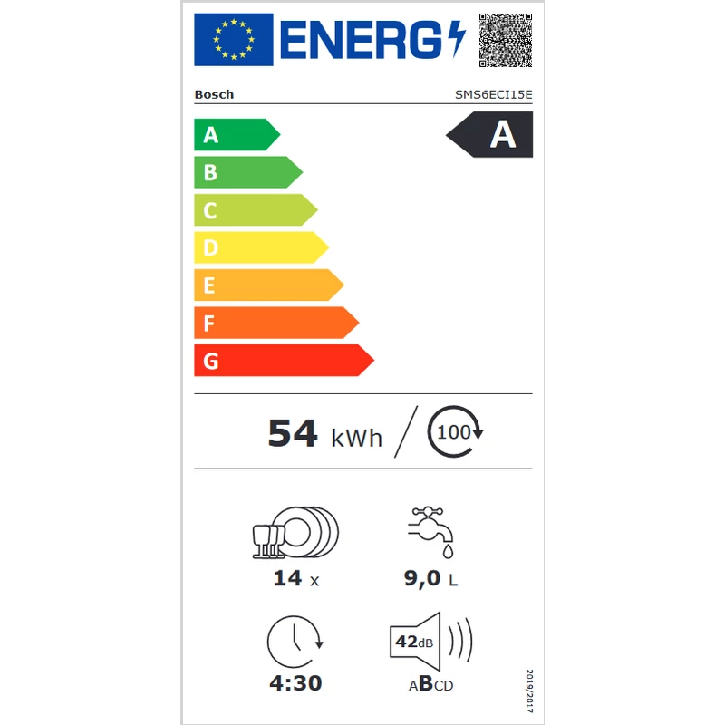 Bosch SMS6ECI15E szabadonálló mosogatógép nemesacél Serie6