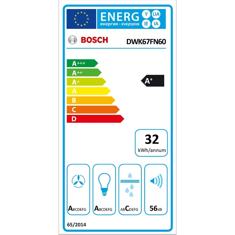 Bosch DWK67FN60 fali páraelszívó fekete üveg Home Connect 60cm Serie4