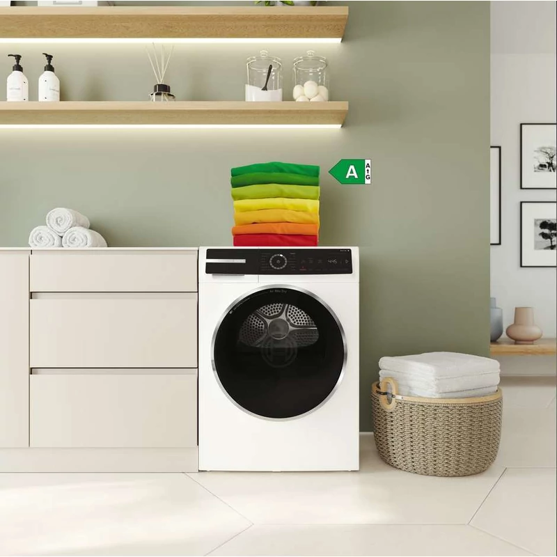 Bosch WRB247CNBY hőszivattyús szárítógép Home Connect fekete-inox ajtó A osztály 9kg Serie8