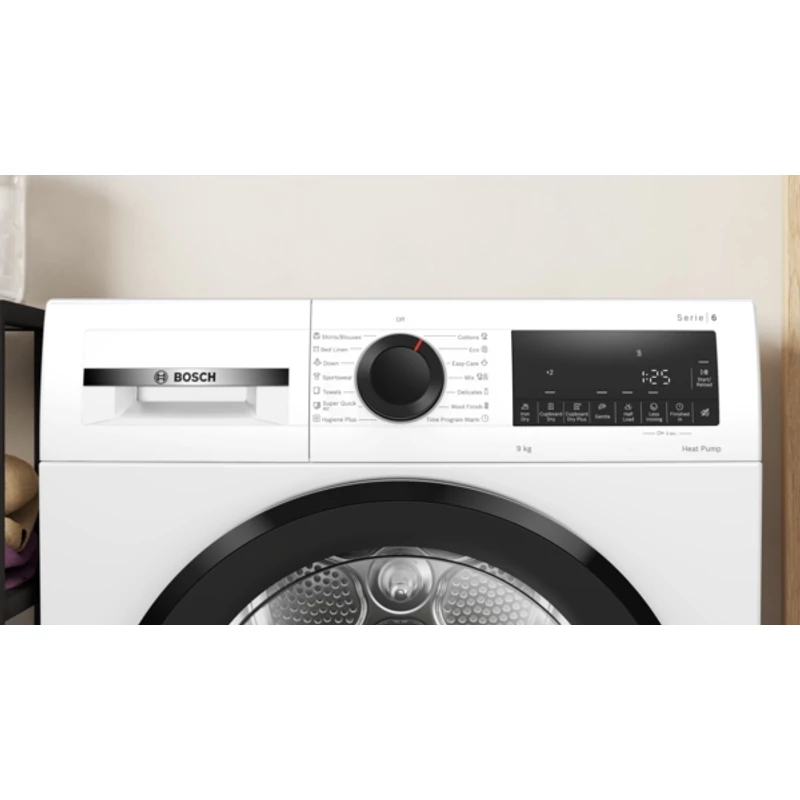 Bosch WQG243DNBY hőszivattyús szárítógép 9kg fekete ajtó Serie6