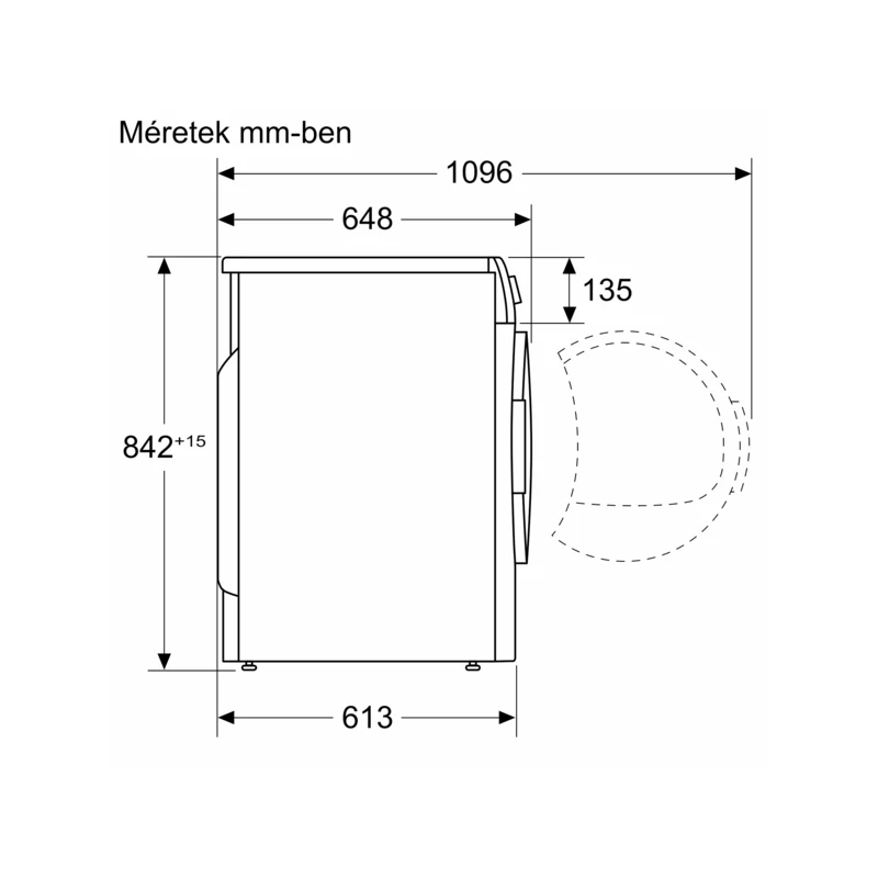 Bosch WQH245B6BY hőszivattyús szárítógép fekete ajtó 9kg A+++ Serie6