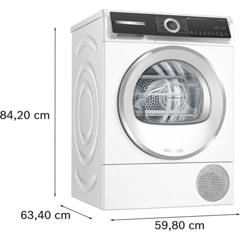 Bosch WQH245B2BY hőszivattyús szárítógép Exclusiv 9kg A+++ Serie6